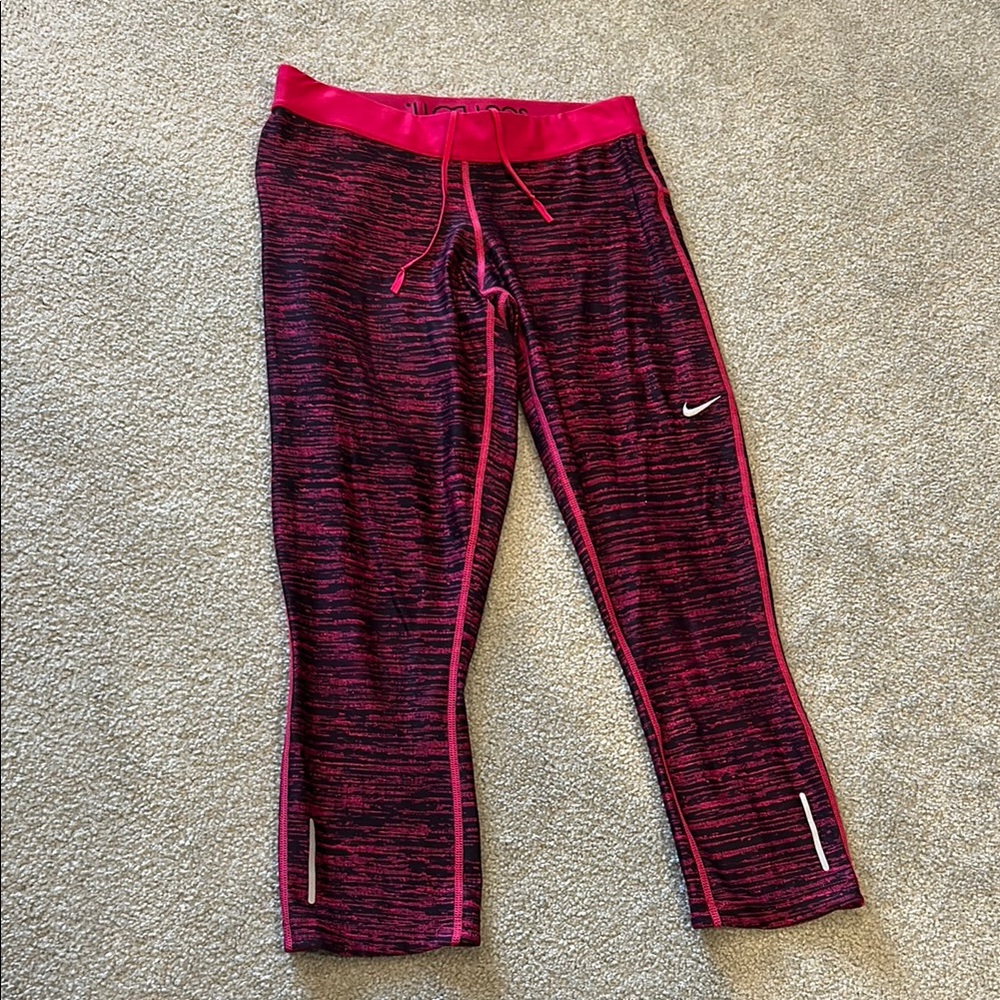 Nike Pink and Black Leggings